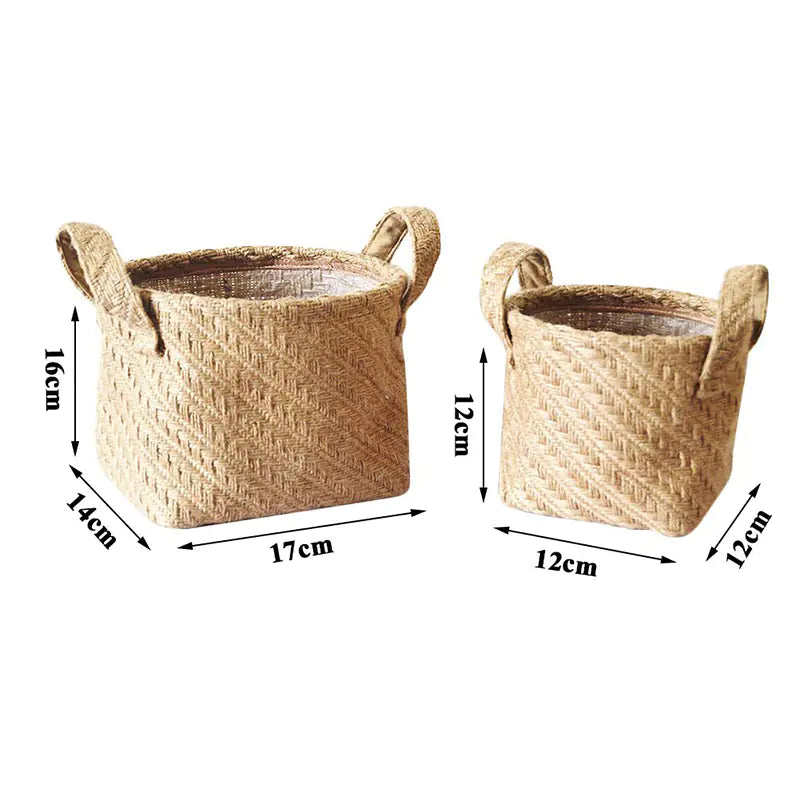 Woven Jute Storage Basket for Toys and Miscellaneous Items