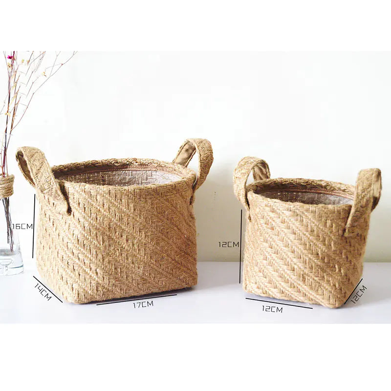 Woven Jute Storage Basket for Toys and Miscellaneous Items